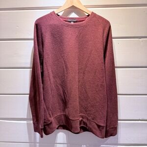 Banana Republic Thermal Shirt Mens XL Maroon Crew Neck Long Sleeve Knit Pullover
